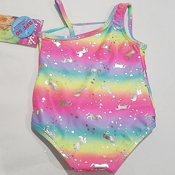Freestyle Unicorn Rainbow Swimsuit Girl's Size 12 months one piece Baby Swim - Picture 5 of 7